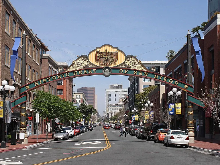 Right in the Gaslamp but quiet enough to not hear anything in the unit.