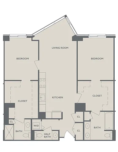 Floor plan Two Bedroom G