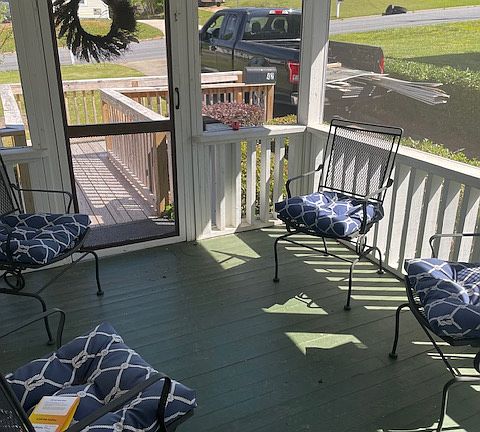 Screened front porch