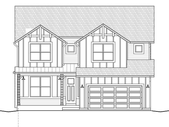 Farmhouse Exterior Photo representing home to be built and may demonstrate optional features