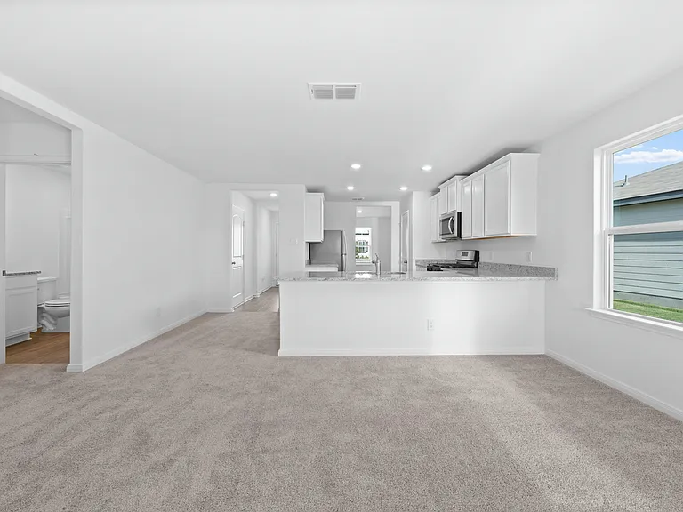 A spacious, open layout.
