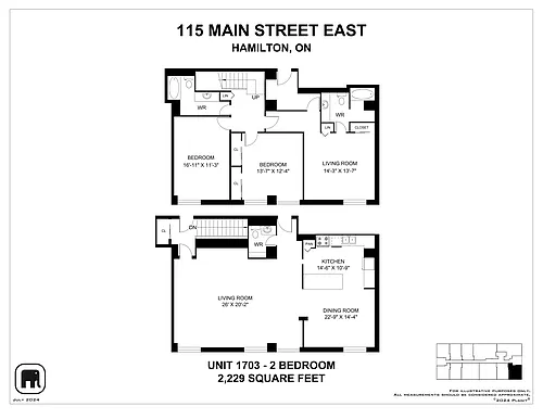 Floor plan Apartment - Penthouse - 3 Bedroom