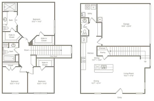 Floor plan TH1 - 3 Bed