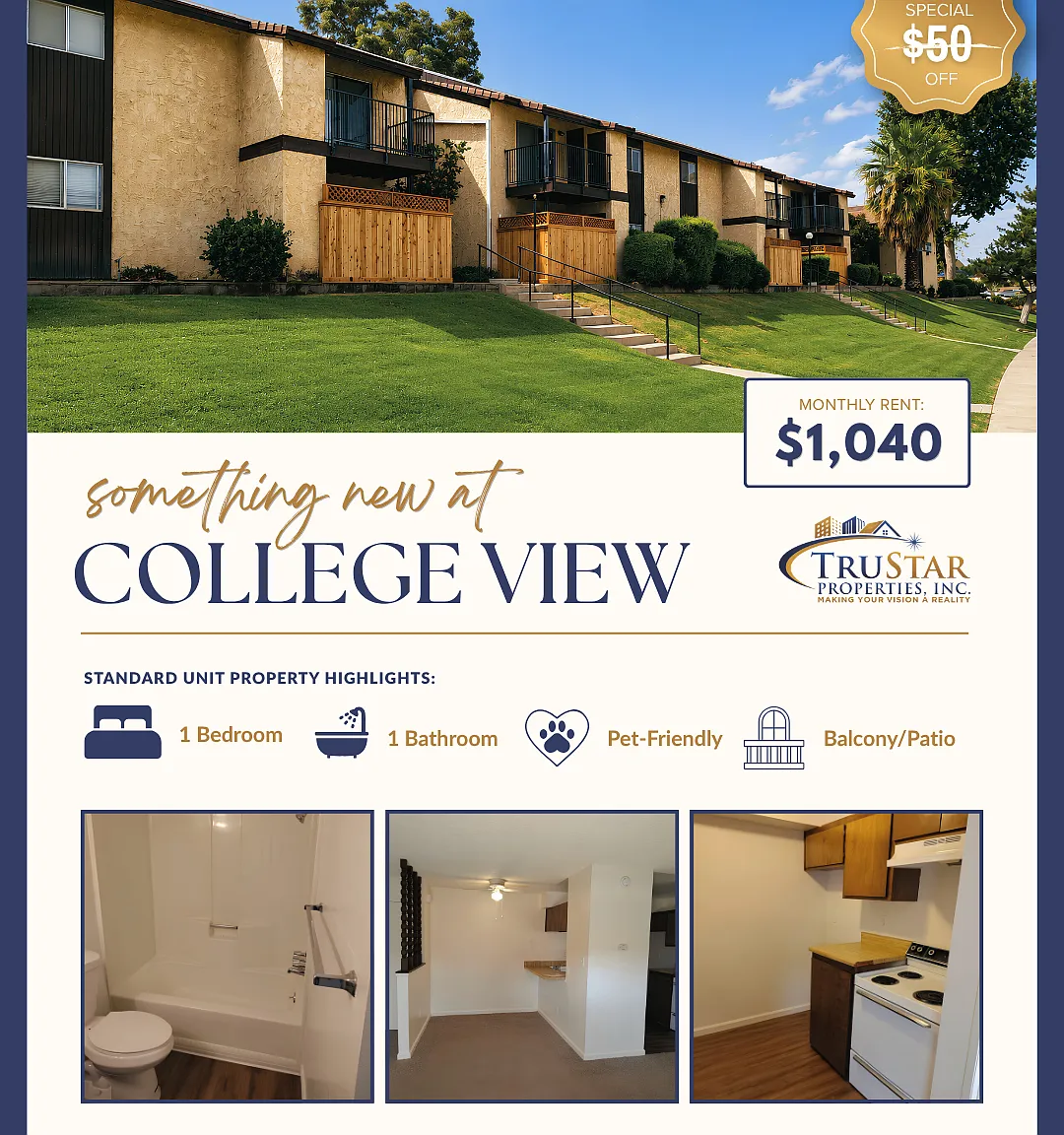 1 bed, 600 sqft, $1,040 — Photo 2
