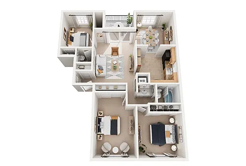 Floor plan 3 Bedroom 1.5 Bath