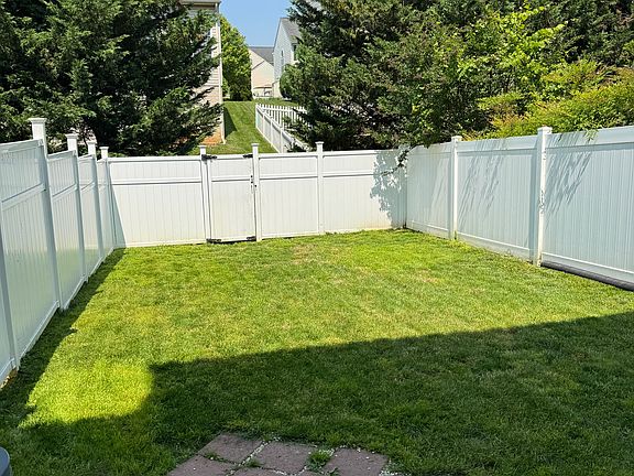 Fenced backyard