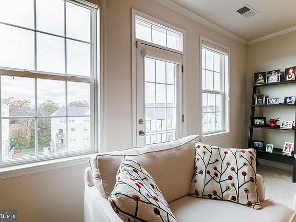 Living room with wall of windows