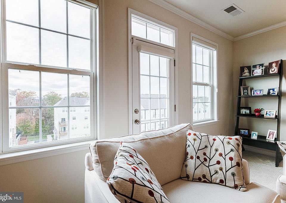 Living room with wall of windows