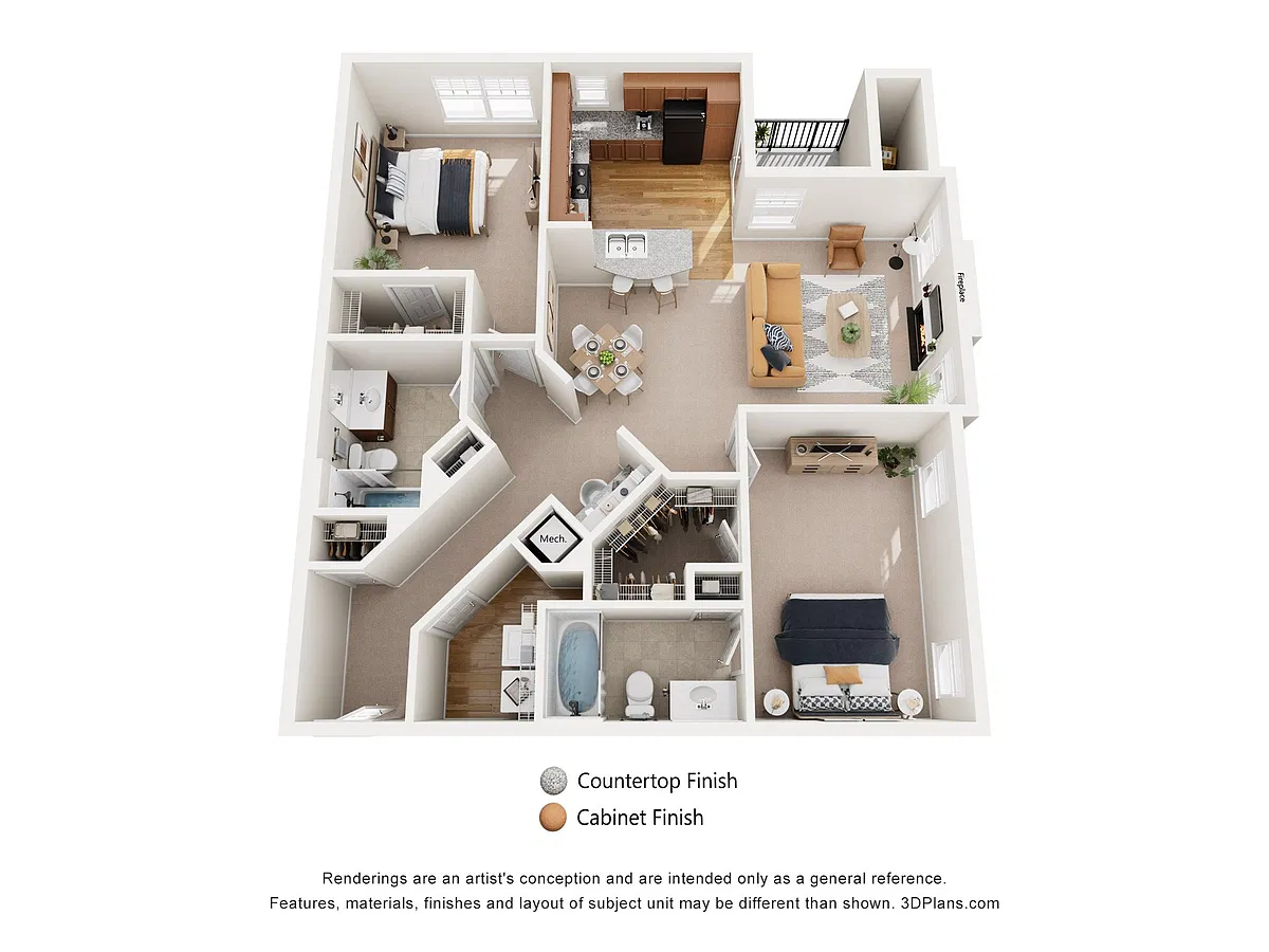 Floor plan Jasmine - Income Restricted