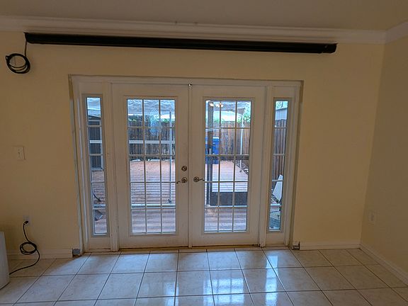 Living room back door.