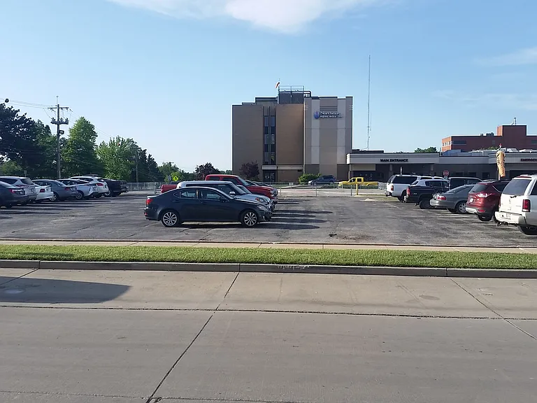 View of hospital and classes for ATSU from Unit C. 1 minute walk to class.