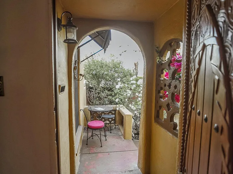 Looking out the front door