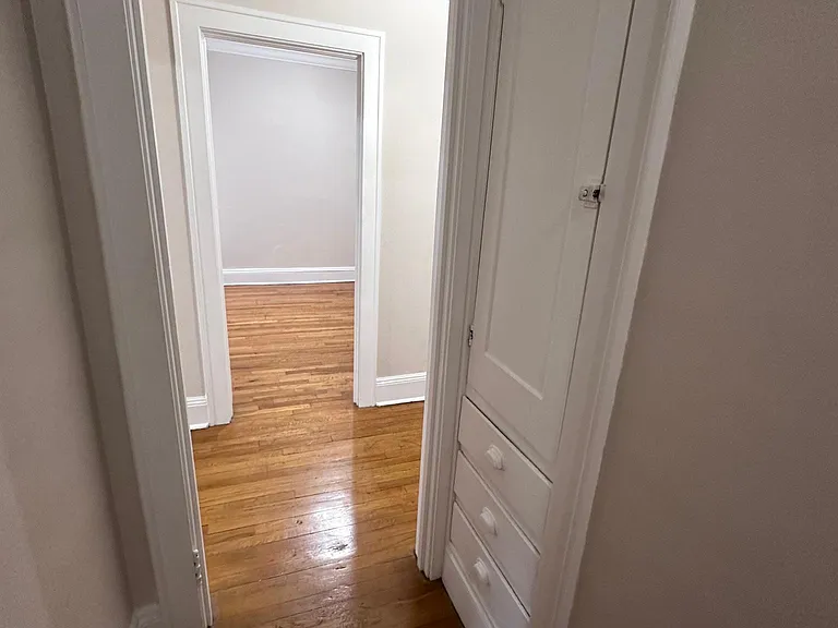 Built in linen cabinet