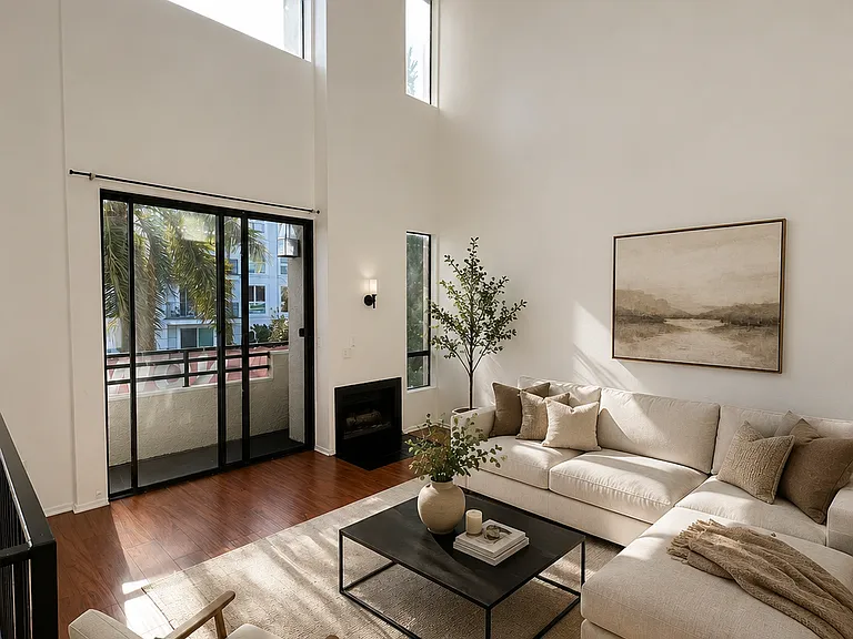 staged photo of living room