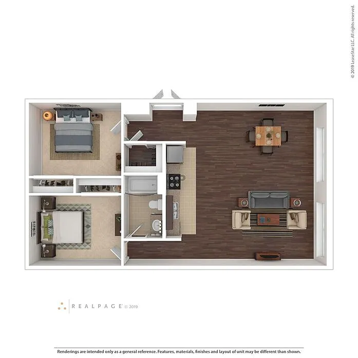 Floor plan 2B1Bab