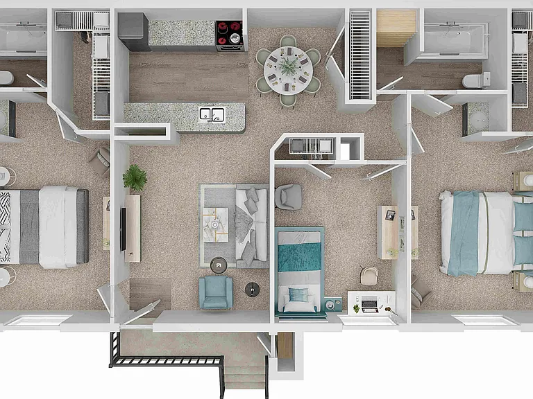 3 Bed / 2 Bath
_
1,104 sq. ft 3 Bed / 2 Bath
_
1,104 sq. ft