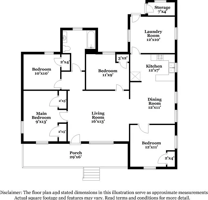 4 bed, 1.0 bath, 1230 sqft, $1,385 — Photo 2