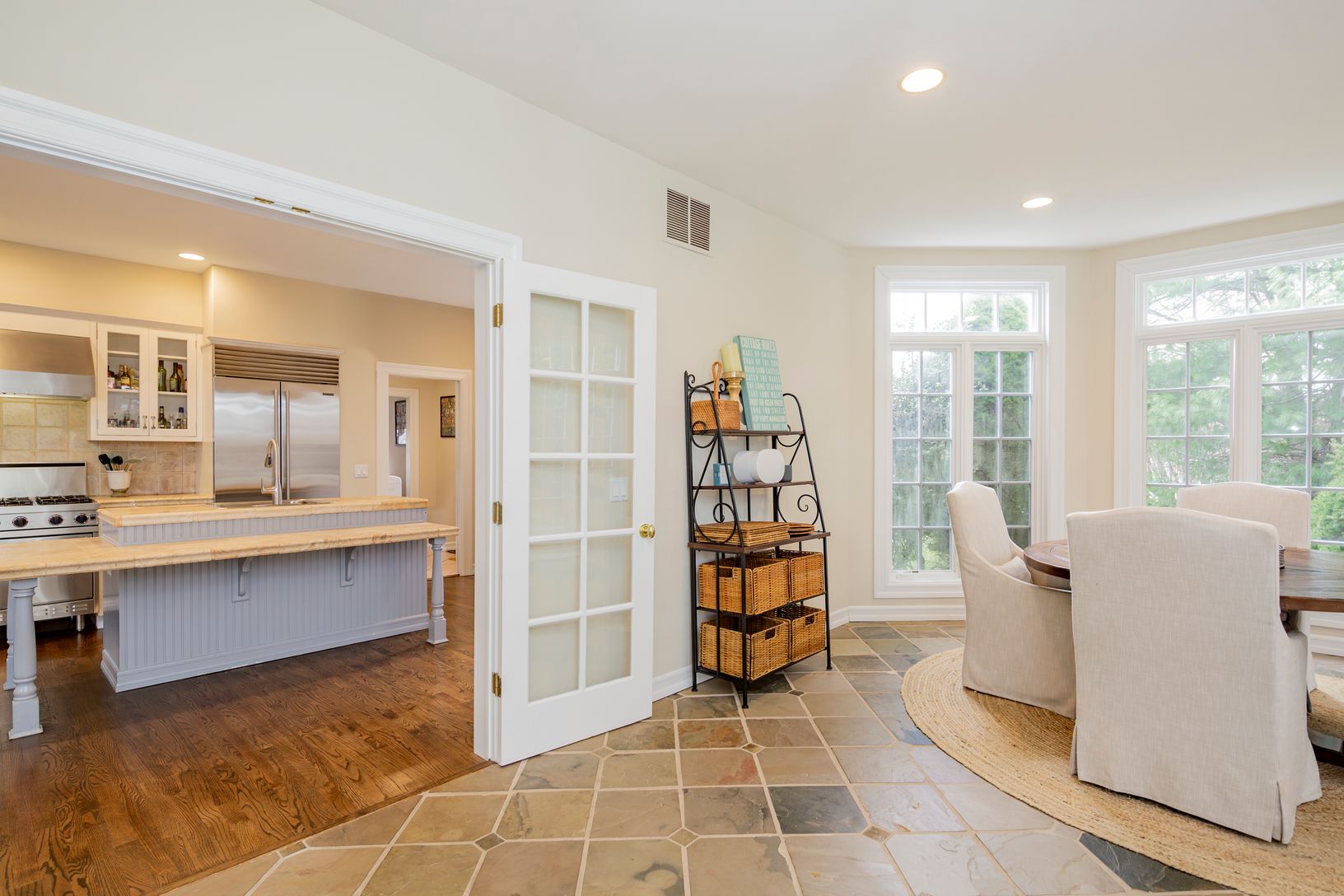  Kitchen opening to glass breakfast room