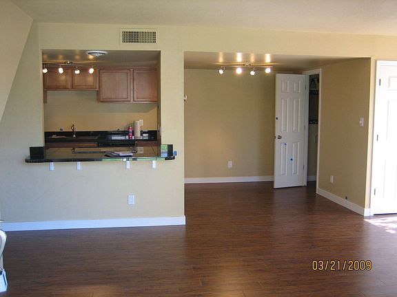 breakfast bar view into kitchen