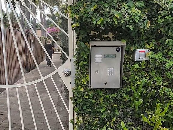 Call gate with camera for security, there are 3-4 more cameras on exterior gates to ensure maximum security