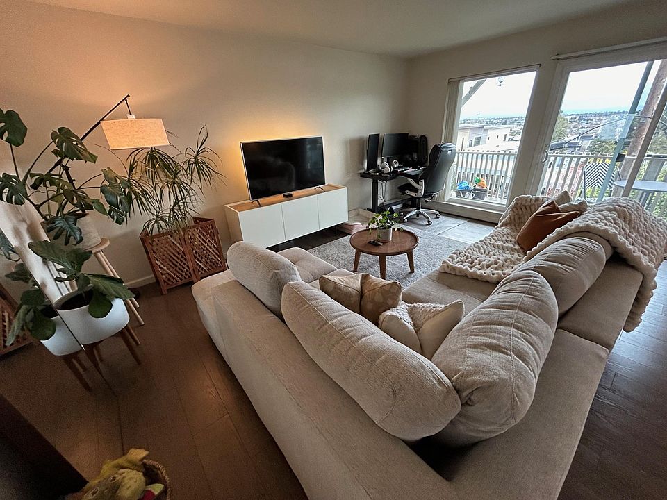Livingroom with view and large deck