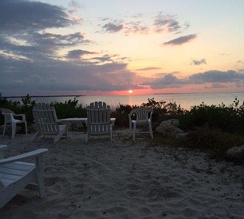 View from private beach