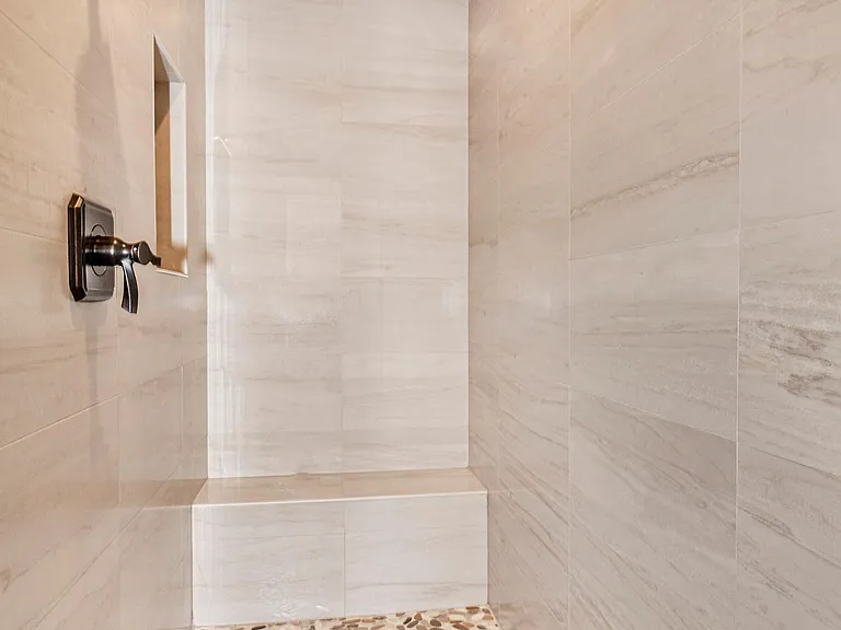 Master Shower, great new tile work