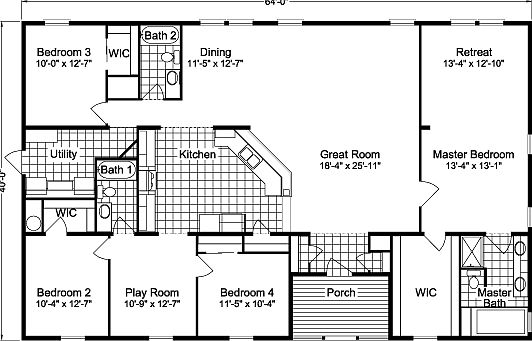 4 bedrooms 3 bath