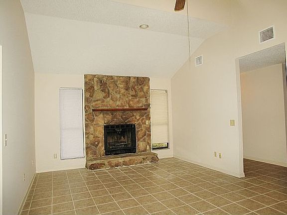 Wood burning fireplace