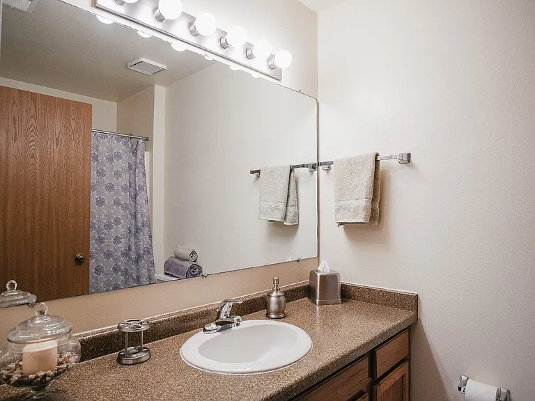 Bathroom sink area