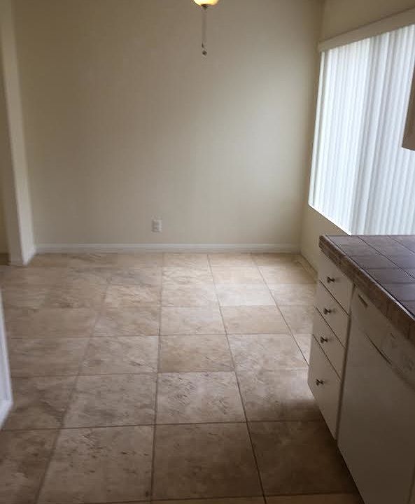 Large kitchen prior to granite installed