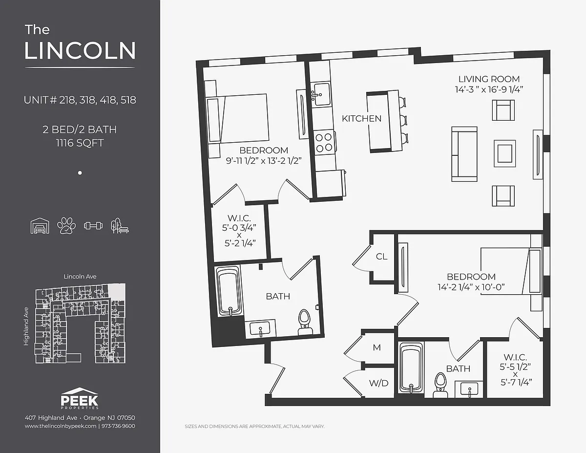 Floor plan Two-Bedroom