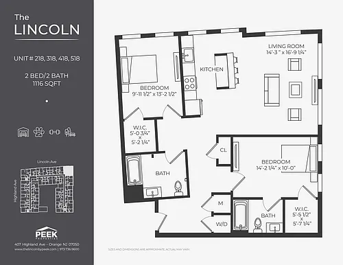Floor plan Two-Bedroom