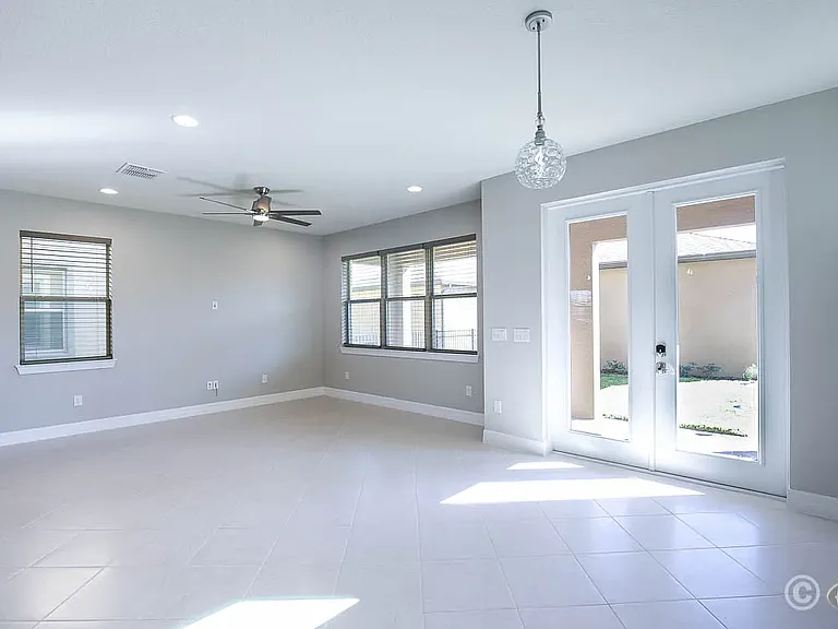 Family room and patio entrance