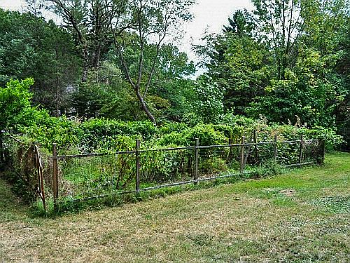fenced in garden area