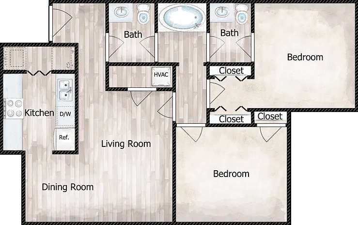 Kyler at the Cottages Floorplan Diagram