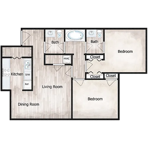 Floor plan Kyler at the Cottages