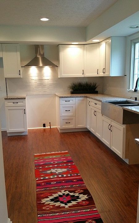 custom kitchen so apron sink ss vent
						:
						Oil rubbed bronze fixtures recessed lighting