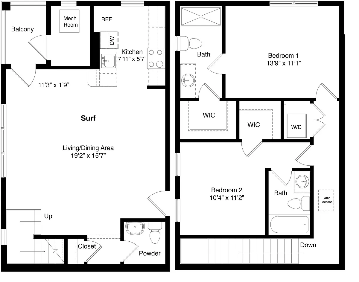 Floor plan Surf