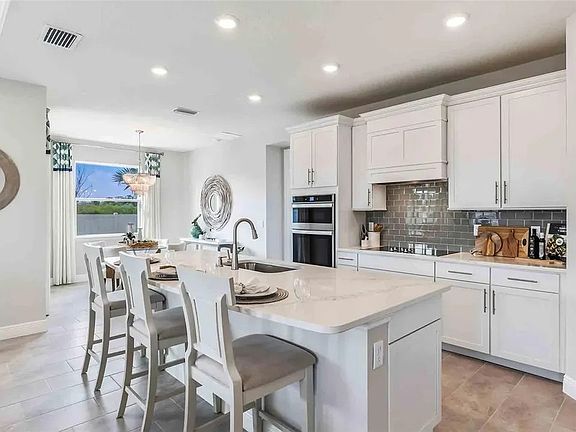 kitchen seating area and sink