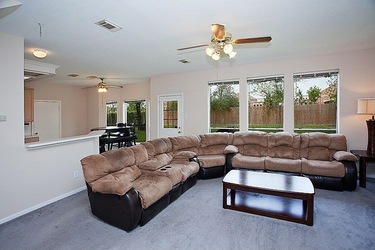 This home has high ceilings and an open layout