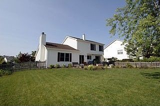 beautiful fenced backyard