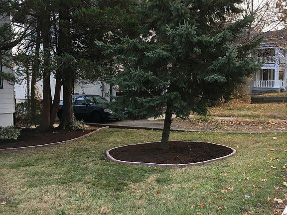 landscaped front yard