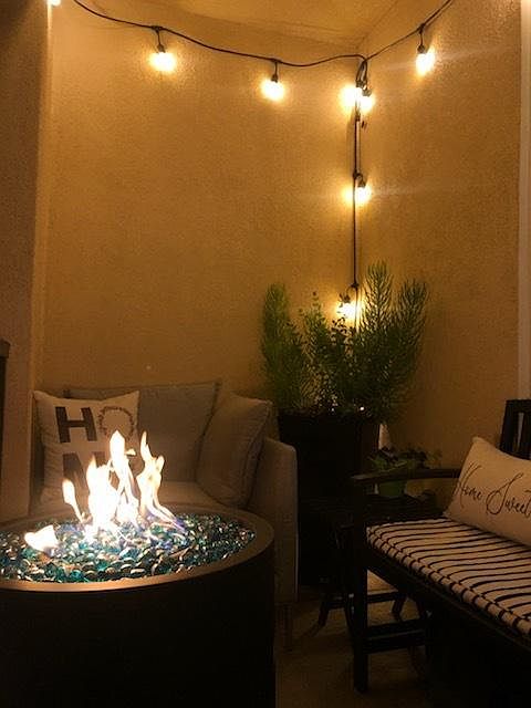 Balcony at night