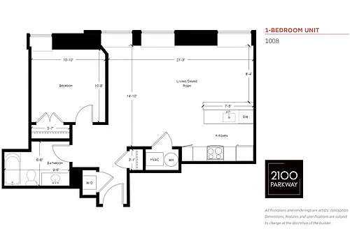 Floor plan One Bedroom