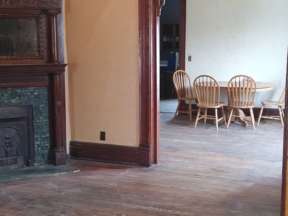 living room view into dining