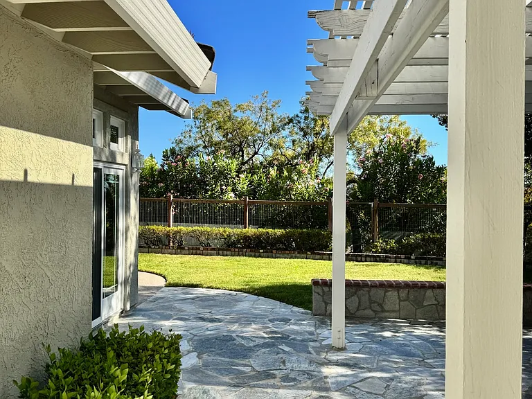 Backyard with easy access to the main dining room
