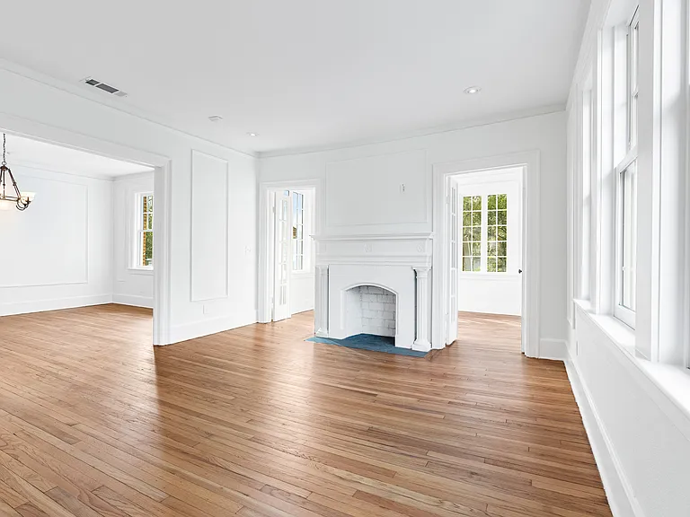 Living room, looking towards formal dining and sunroom