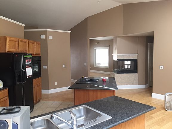 Kitchen view to living room
