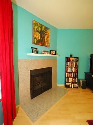 Granite surround fireplace